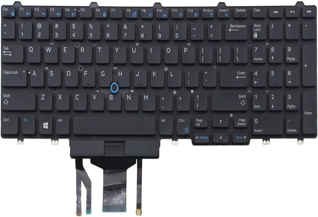 Black Dell Precision 3530 backlit keyboard with key layout and branding, designed for precise typing on laptop models.