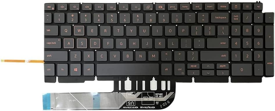 Dell G15 5500 5510 5511 5515 5520 5525 Backlit Laptop Keyboard - Laptop Spares