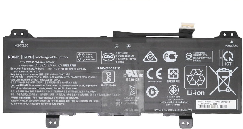 HP Chromebook 14 G5 11 G6 G7 EE X360 GM02XL Battery - Laptop Spares