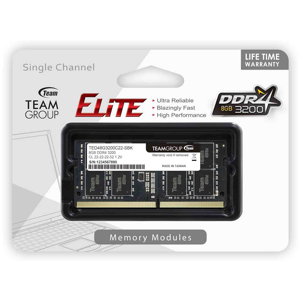 TEAMGROUP 8GB DDR4 3200MHz SO-DIMM LAPTOP RAM - Laptop Spares