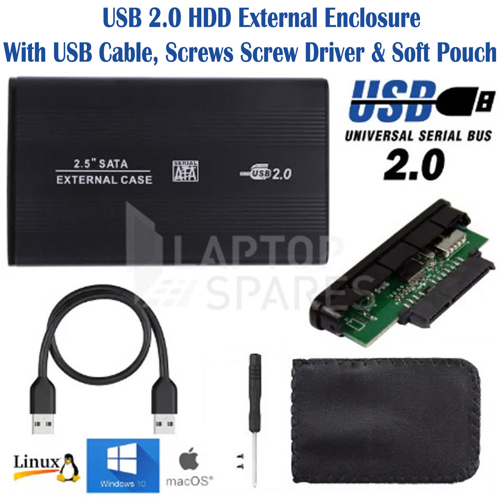 USB SATA External inch HDD Hard Disk Enclosure Laptop Spares