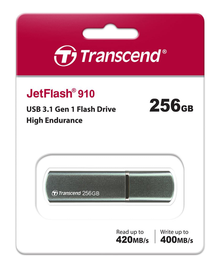 Transcend Jet Flash 910 256GB USB Flash Storage Drive 3.1 - Laptop Spares