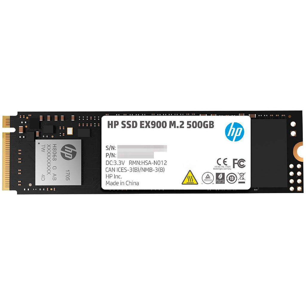 HP EX900 M2 SATA 500GB PCIe 3.0 x4 NVMe 3D NAND Internal SSD - Laptop Spares