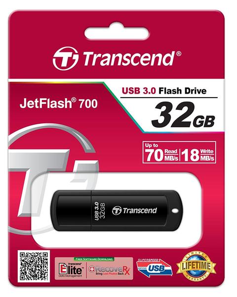 Transcend 32GB JetFlash 700 USB 3.0 Flash Drive - Laptop Spares