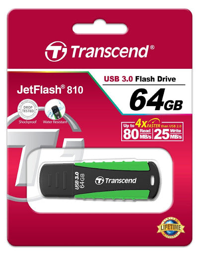 Transcend 64GB JetFlash 810 USB 3.0 Flash Drive - Laptop Spares