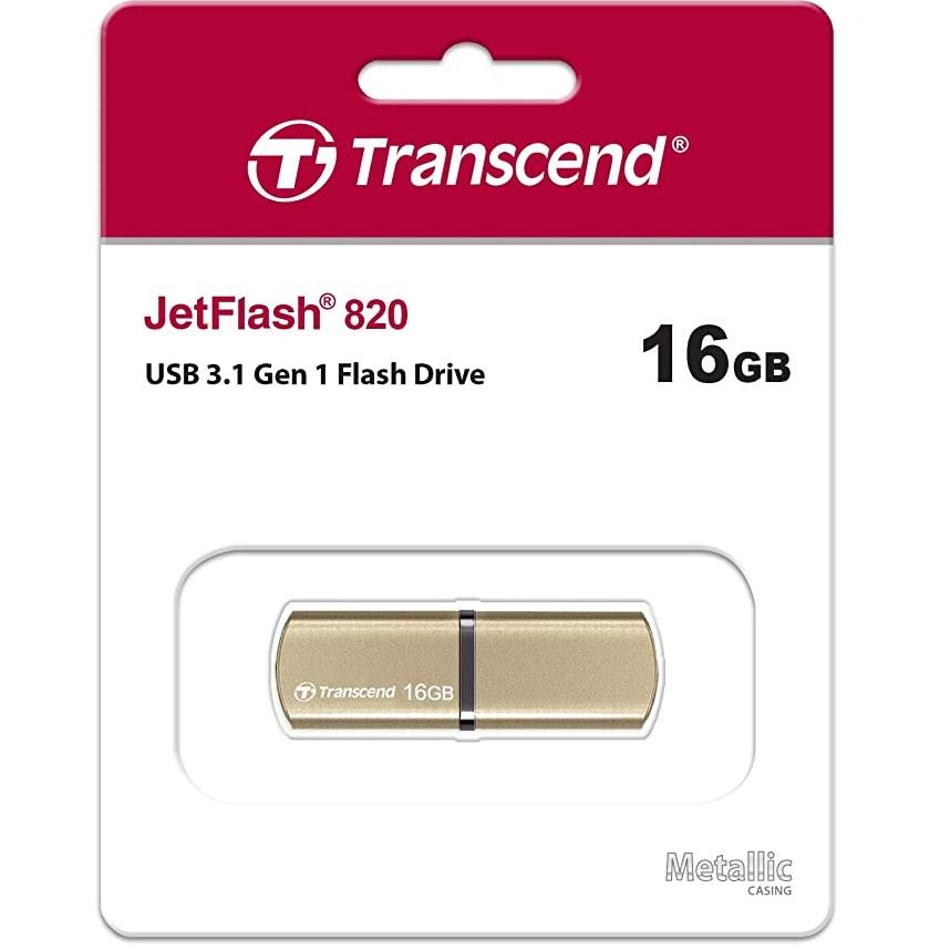 Transcend 16GB JetFlash 820 USB 3.1 Gen 1 Flash Drive - Laptop Spares