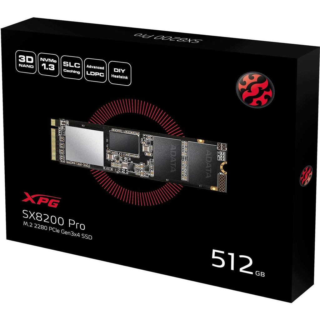 Adata XPG SX8200 Pro 512GB NVMe PCIE SSD Hard Drive Gen3x4 M.2 2280 Card - Laptop Spares
