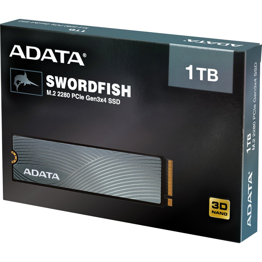 Adata Swordfish 1TB NVMe PCIE SSD Hard Drive M.2 2280 Card - Laptop Spares