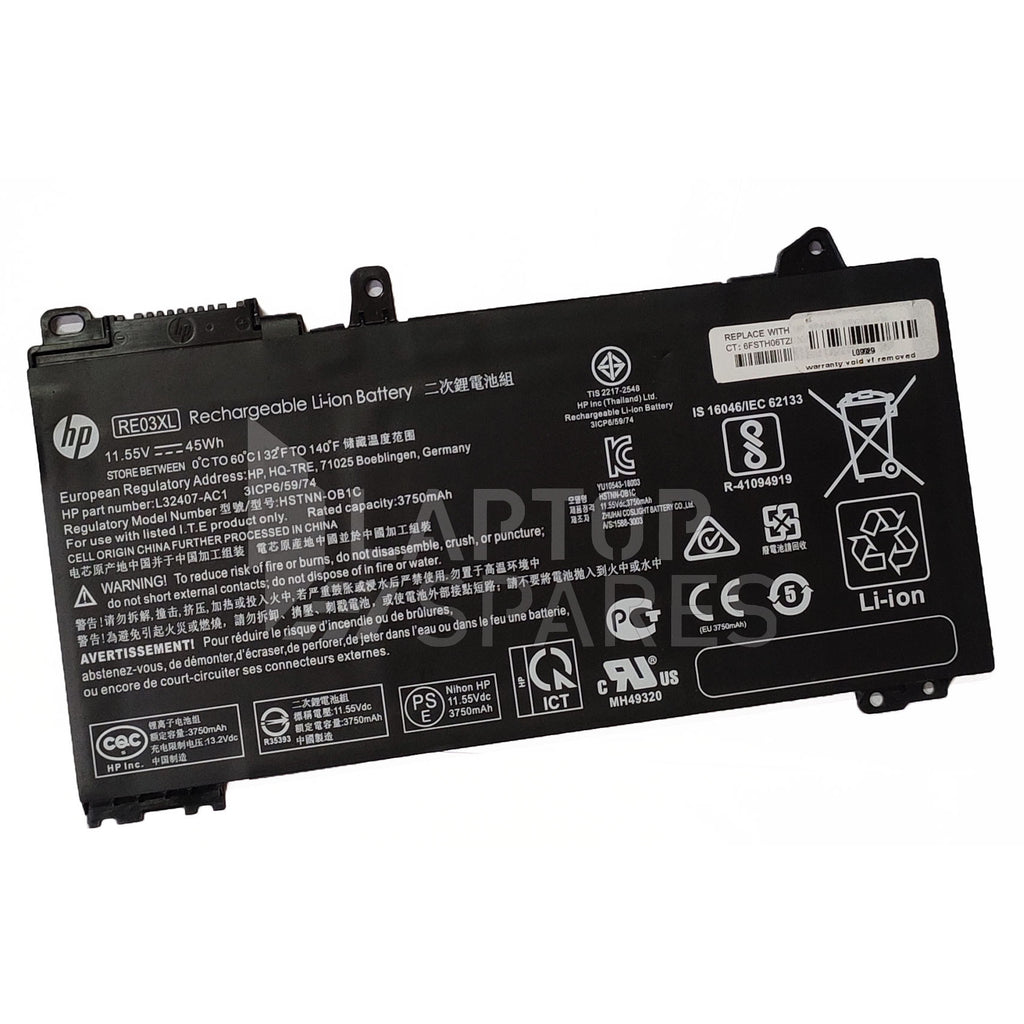 HP RE03XL 45Wh Internal Battery - Laptop Spares