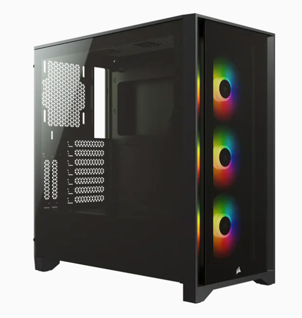 Corsair iCUE 4000X RGB Tempered Glass Mid-Tower ATX Case - Laptop Spares