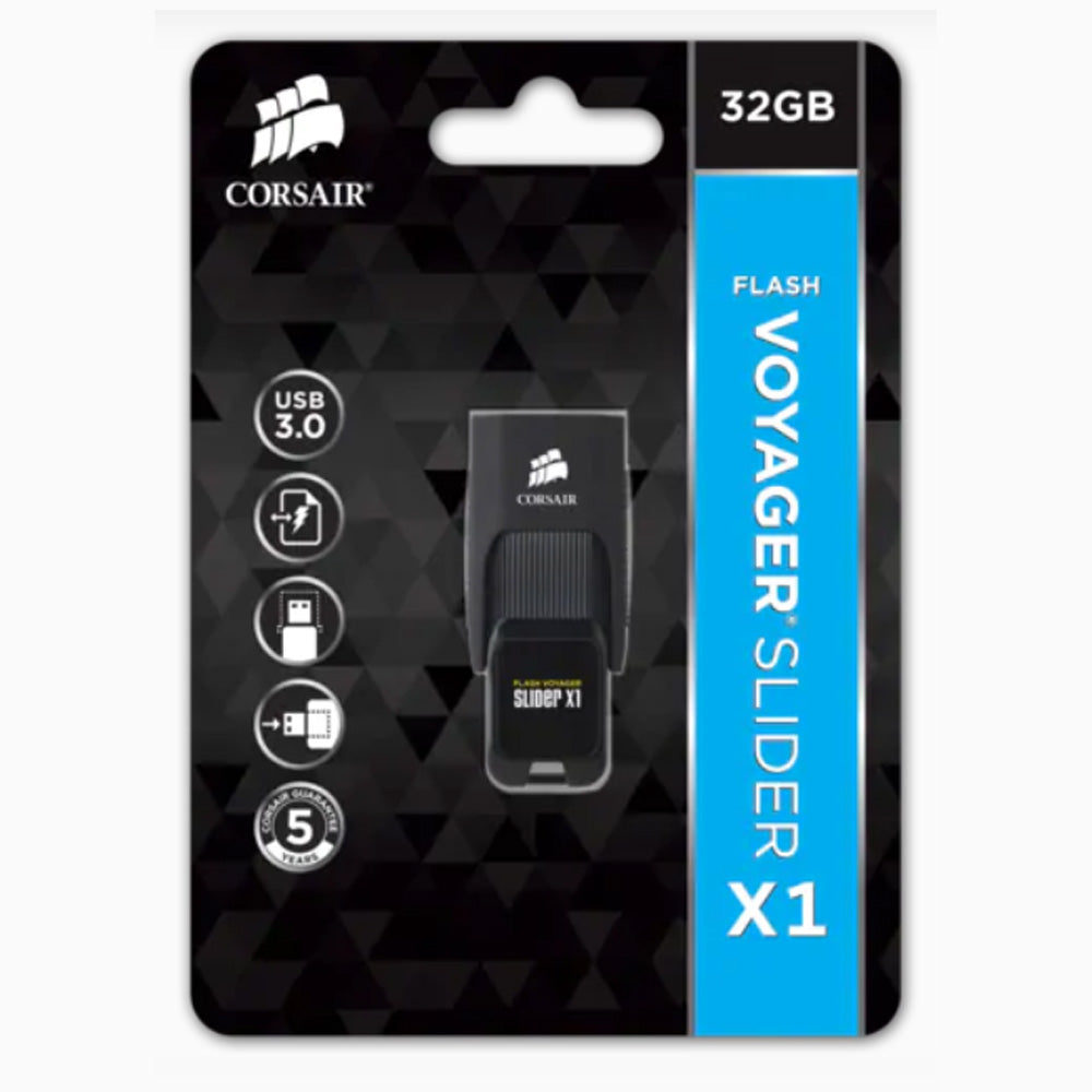Corsair Flash Voyager Slider X1 32GB USB Flash Drive 3.0 - Laptop Spares