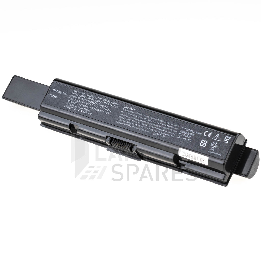 Toshiba Satellite A205 PA3534-1BRS 6600mAh 9 Cell Battery - Laptop Spares