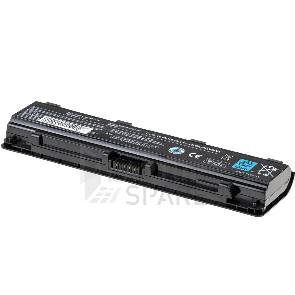 Toshiba Satellite C850/05E 4400mAh 6-cell laptop battery from Laptop Spares, showing the gray battery with connectors and branding.