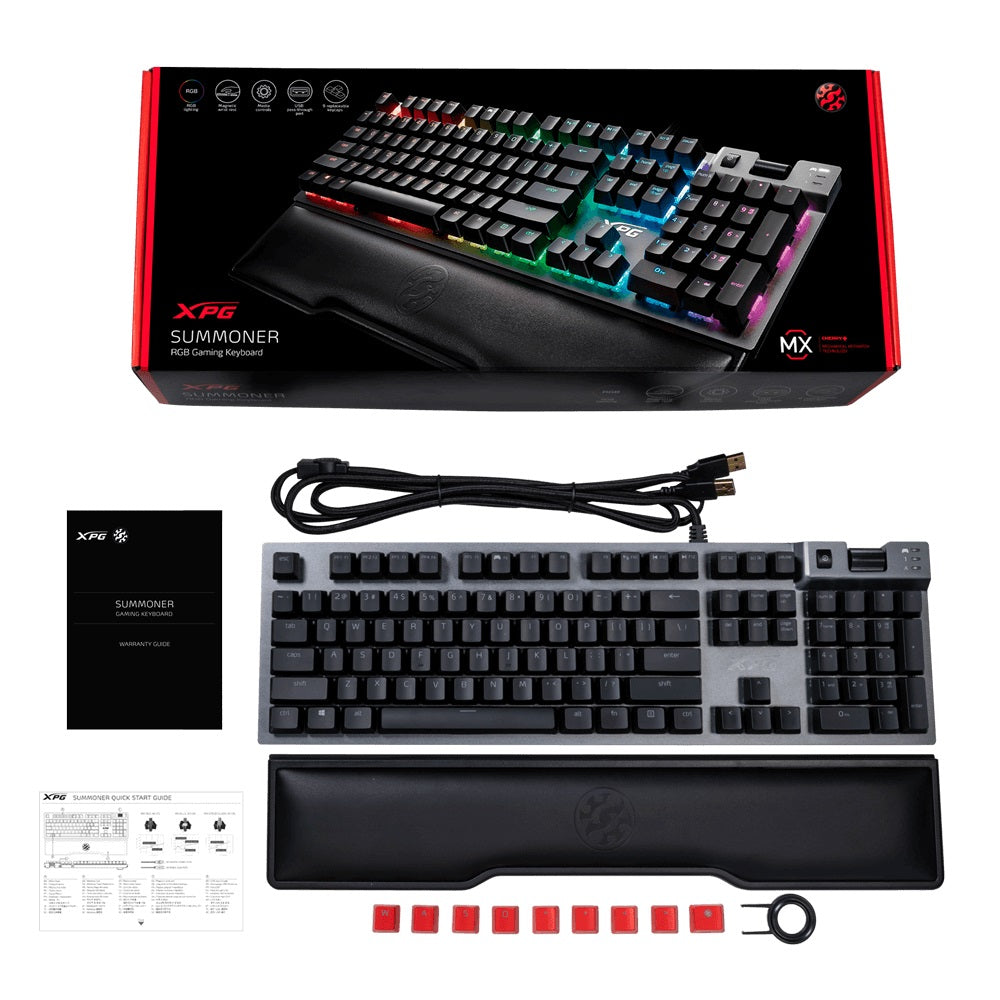 XPG SUMMONER 4A CHERRY MX RGB SILVER Mechanical Gaming Keyboard - Laptop Spares