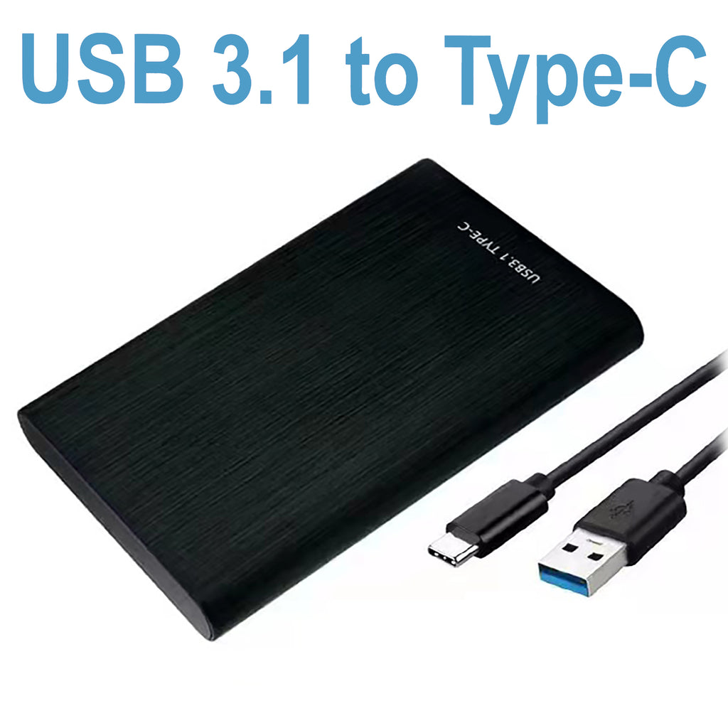 USB 3.1 Type-C Screw Less Portable Case 2.5" inch Laptop External Case