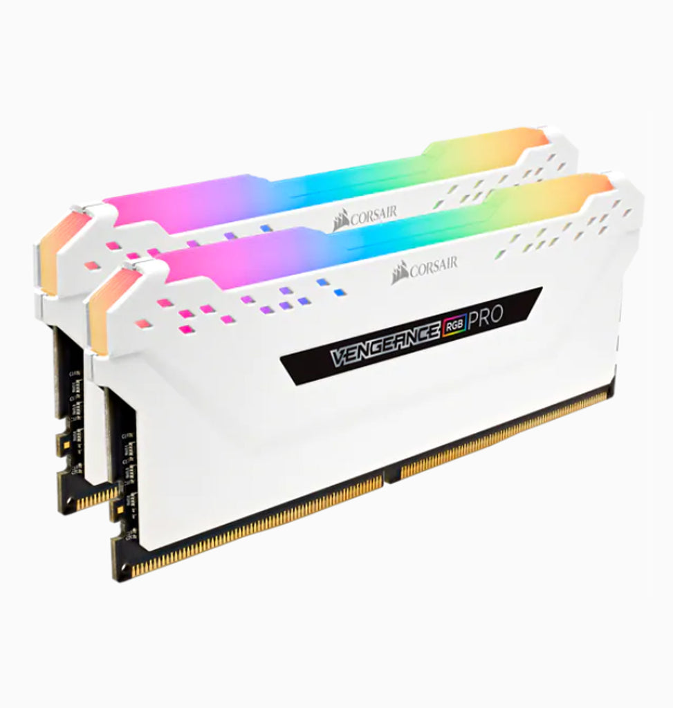 VENGEANCE RGB PRO 16GB (2 x 8GB) DDR4 DRAM 3600MHz C18 Memory Kit — White - Laptop Spares