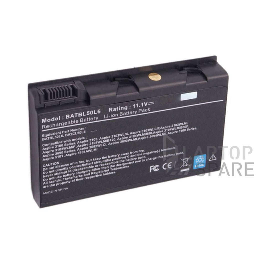 Acer Aspire 3100 3102 50L6 4400mAh 6 Cell Battery - Laptop Spares