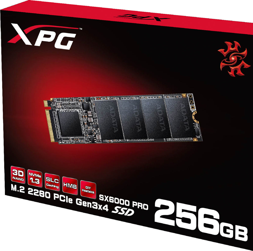 Adata SX6000 Pro 256GB NVMe PCIE 3D SSD Hard Drive M.2 2280 Card - Laptop Spares