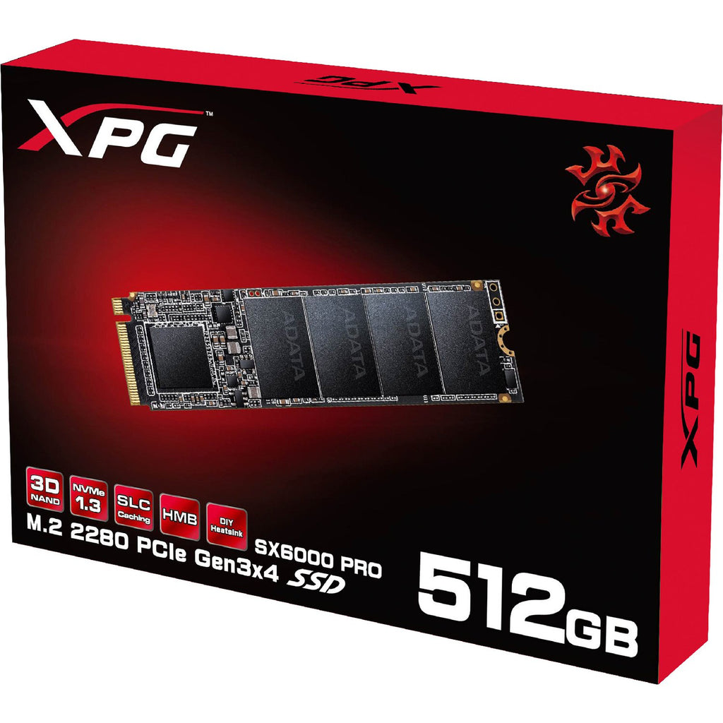 Adata SX6000 Pro 512GB NVMe PCIE 3D SSD Hard Drive M.2 2280 Card - Laptop Spares