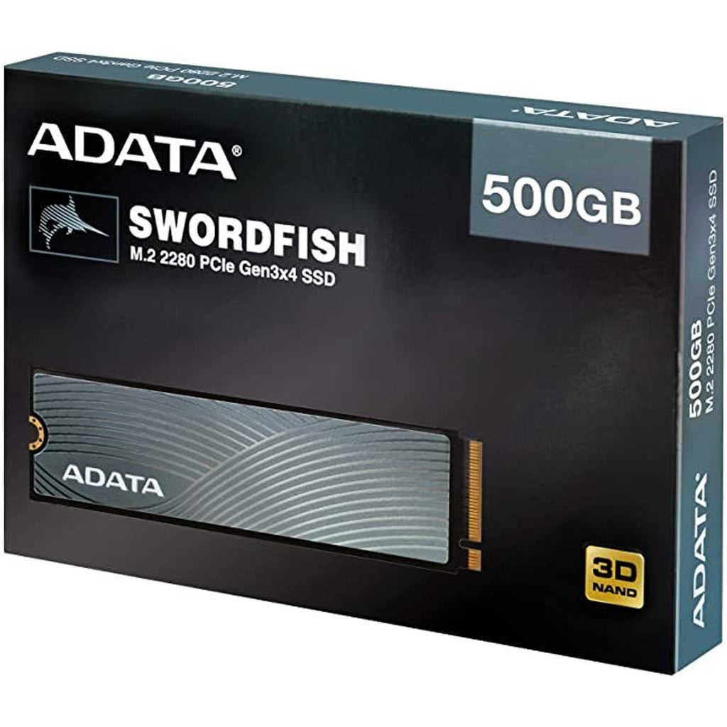 Adata Swordfish 500GB NVMe PCIE SSD Hard Drive M.2 2280 Card - Laptop Spares