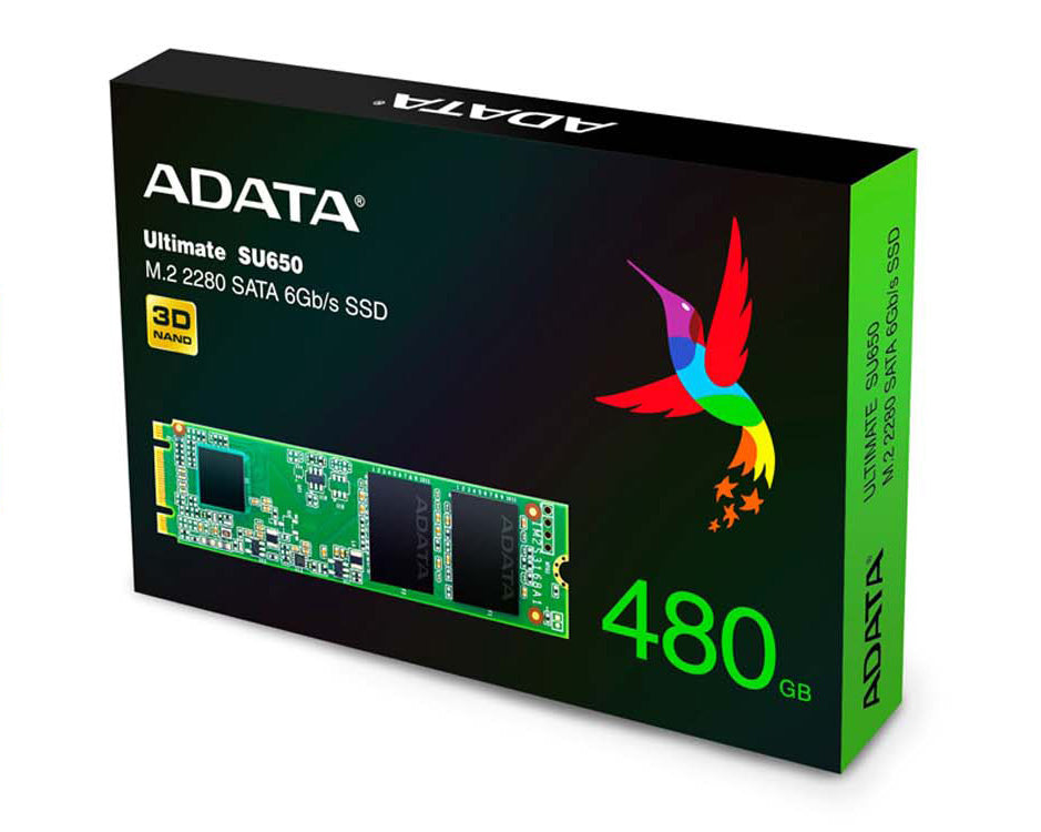 Adata Ultimate SU650 480GB M.2 2280 SSD Card - Laptop Spares