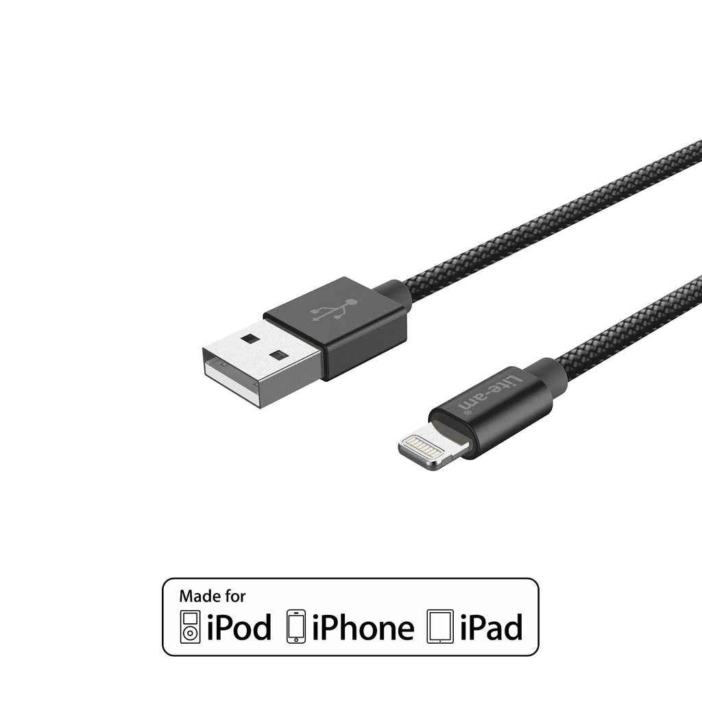 Apple iPhone iPad MFi Certified Lightning USB Fast Charge and Sync Cab