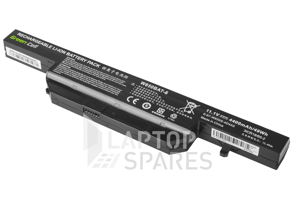 Clevo CL W650 M1400 4400mAh 6 Cell Battery - Laptop Spares