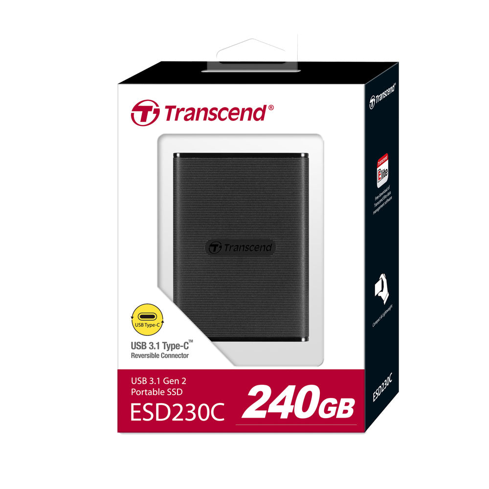 Transcend ESD230C 240GB 3D NAND Solid State Drive - Laptop Spares