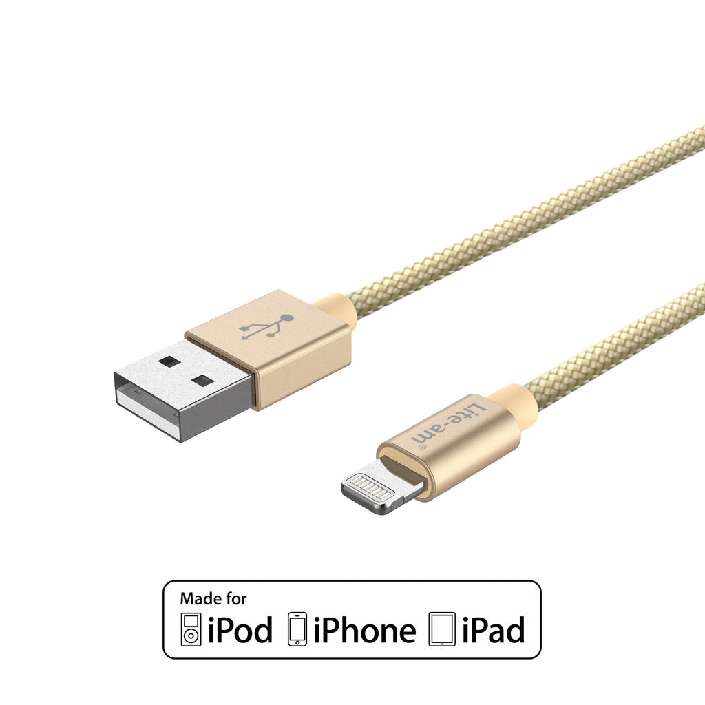 Apple iPhone iPad MFi Certified Lightning USB Fast Charge and Sync Cab