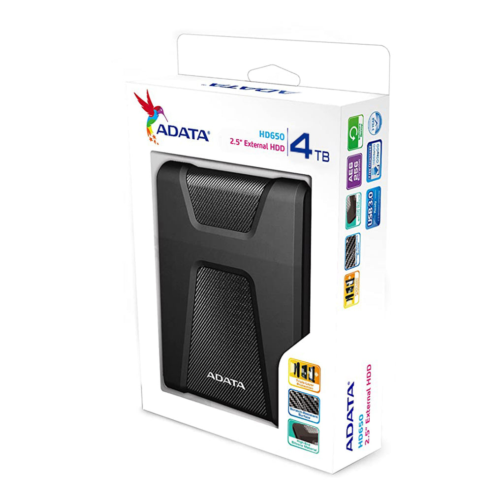 Adata HD650 4TB DashDrive Durable External Hard Drive - Laptop Spares