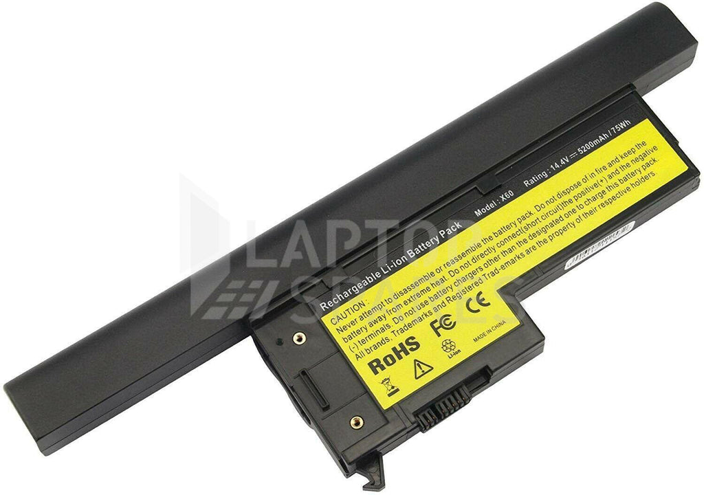 IBM Lenovo ThinkPad X60 X60s FRU 92P1227 4400mAh 8 Cell Battery - Laptop Spares