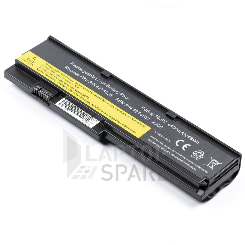 Lenovo ThinkPad X200s 4400mAh 6 Cell Battery - Laptop Spares