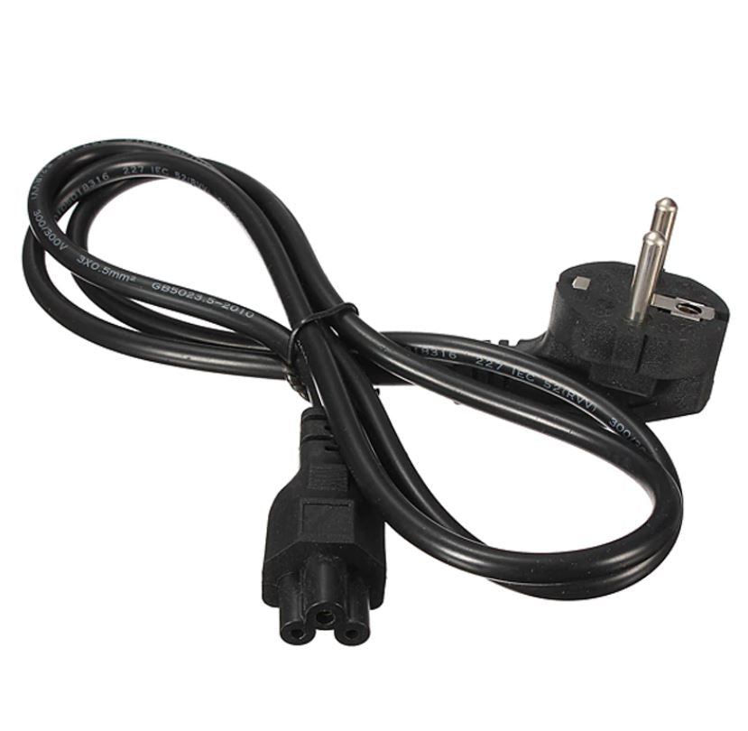 EU Plug Mains Power Cable Clover for Laptop Chargers