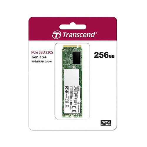 Transcend 256GB NVMe PCIE SSD Hard Drive M.2 MTE220 Card - Laptop Spares