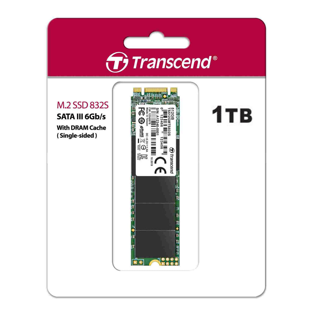 Transcend 1TB M.2 SATA Internal SATA III MTS832 SSD Card - Laptop Spares