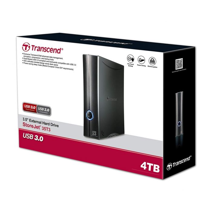 Transcend 35T3 USB 3.0 4TB My Book External Hard Disk - Laptop Spares