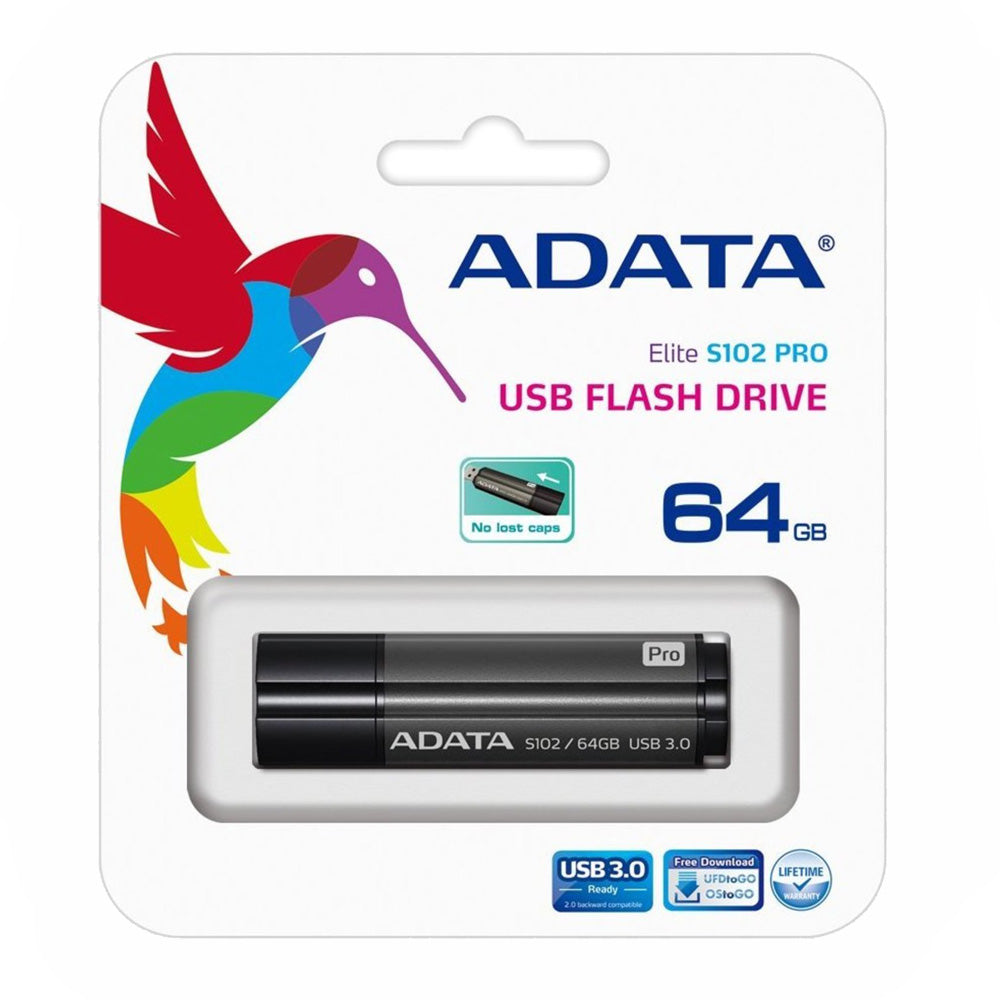 Adata S102 Pro 64GB USB Flash storage Drive 3.0 - Laptop Spares