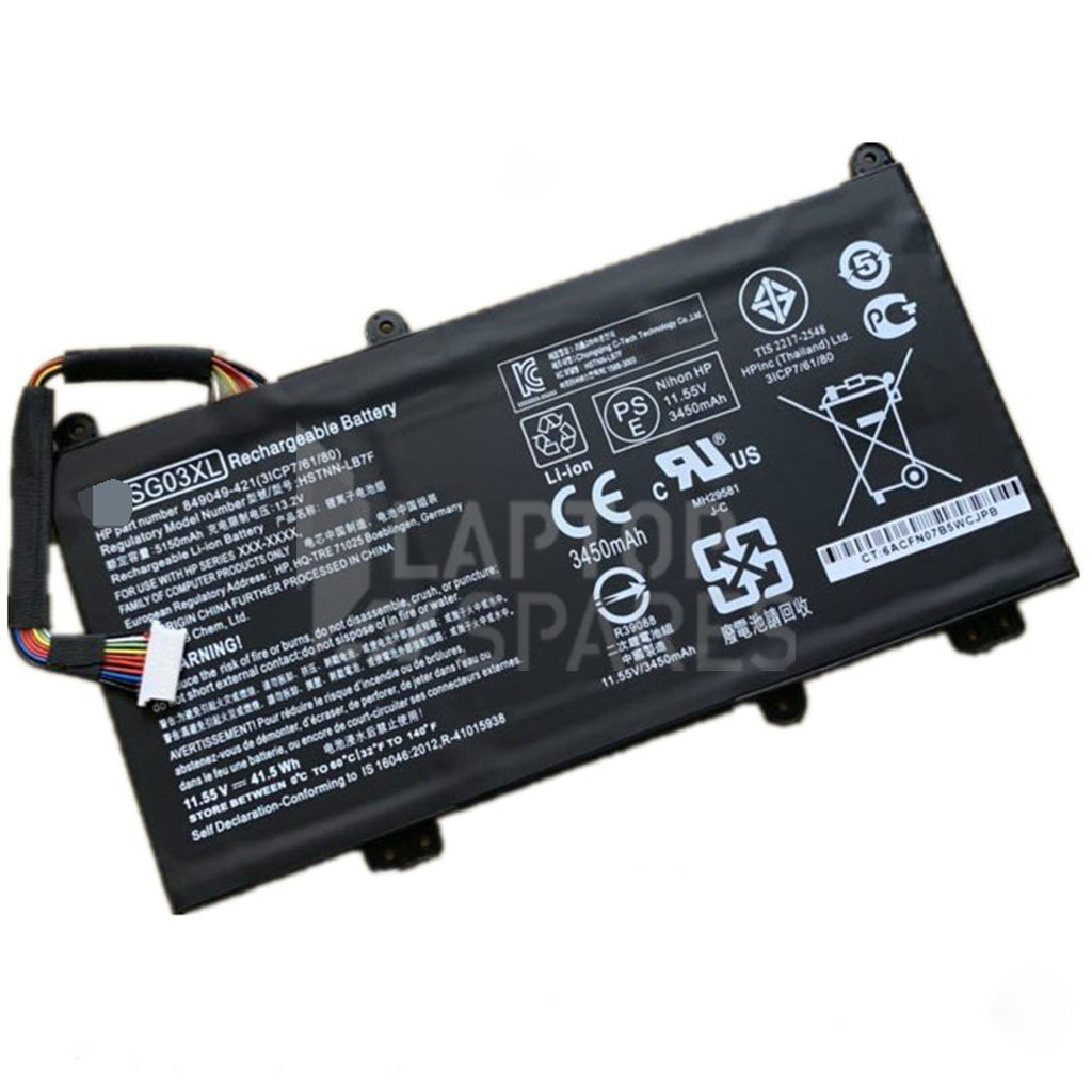 HP Envy 17T-U000 CTO SG03XL 61.6Wh 3 Cell Battery - Laptop Spares