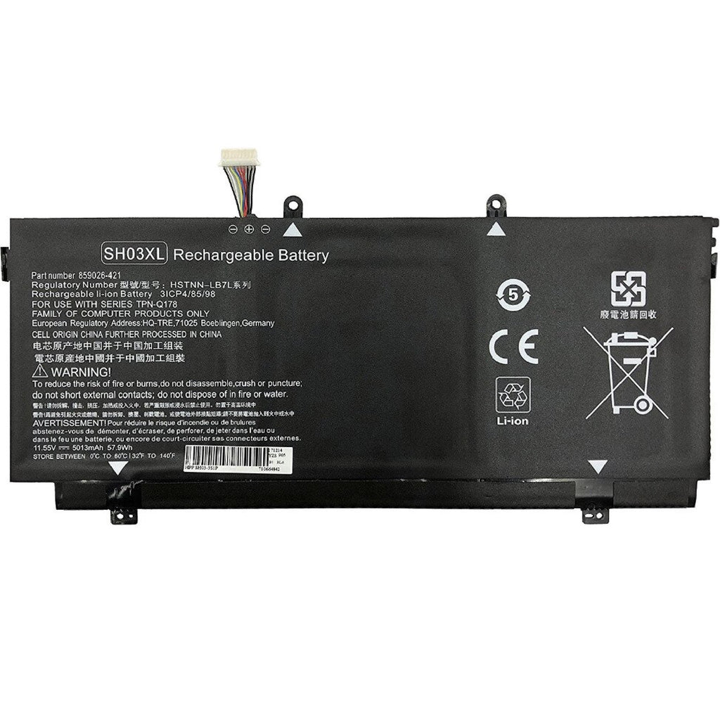 HP Spectre SH03058XL 859356-855 5012mAh 3 Cell Battery - Laptop Spares