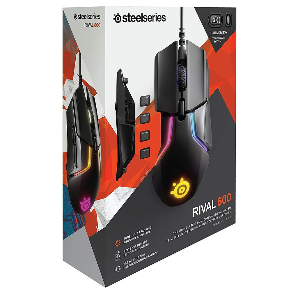 SteelSeries Rival 600 Dual Optical RGB Lighting Gaming Mouse - Laptop Spares