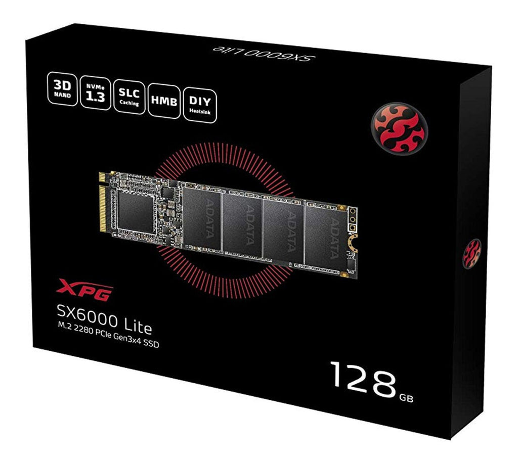 Adata SX6000 Lite 128GB NVMe PCIE 3D SSD Hard Drive M.2 2280 Card - Laptop Spares