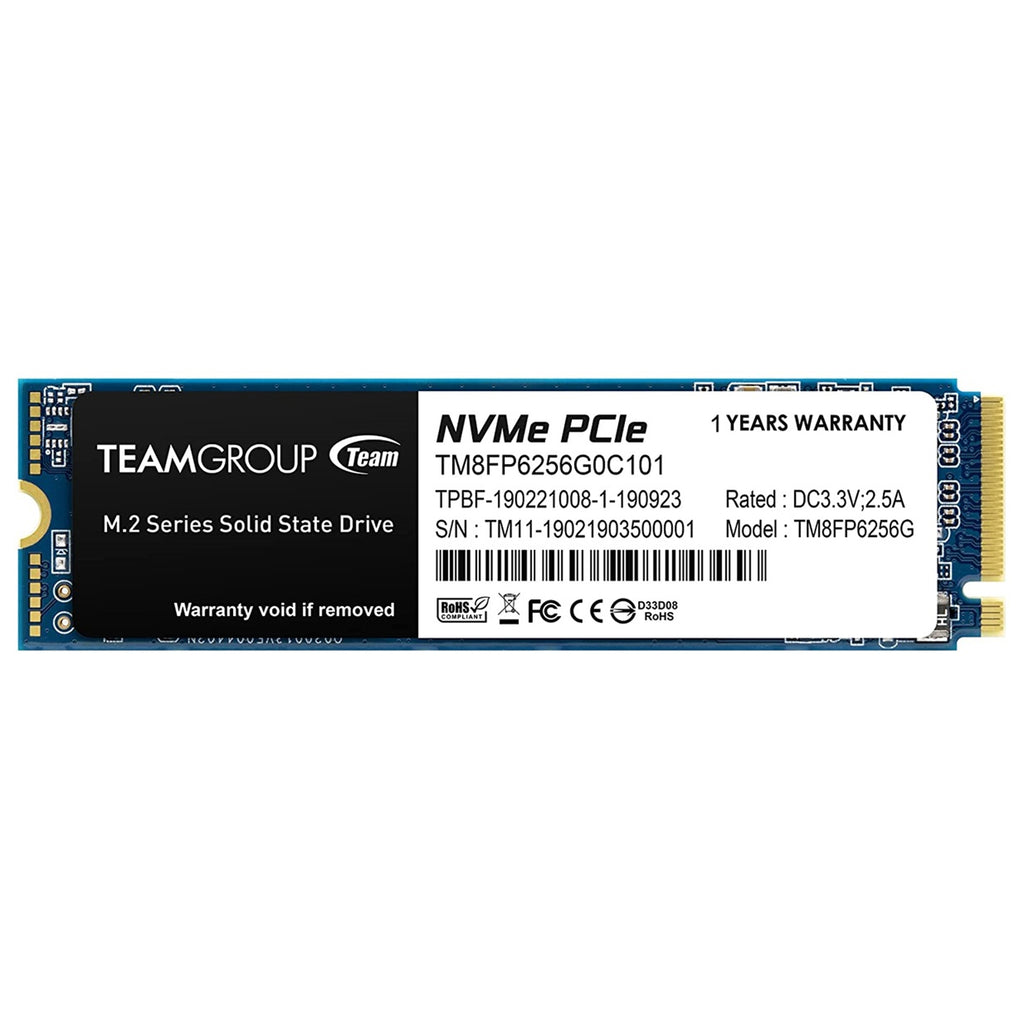 TEAMGROUP MP33 256GB NVMe PCIE SSD Hard Drive M.2 2280 Card - Laptop Spares