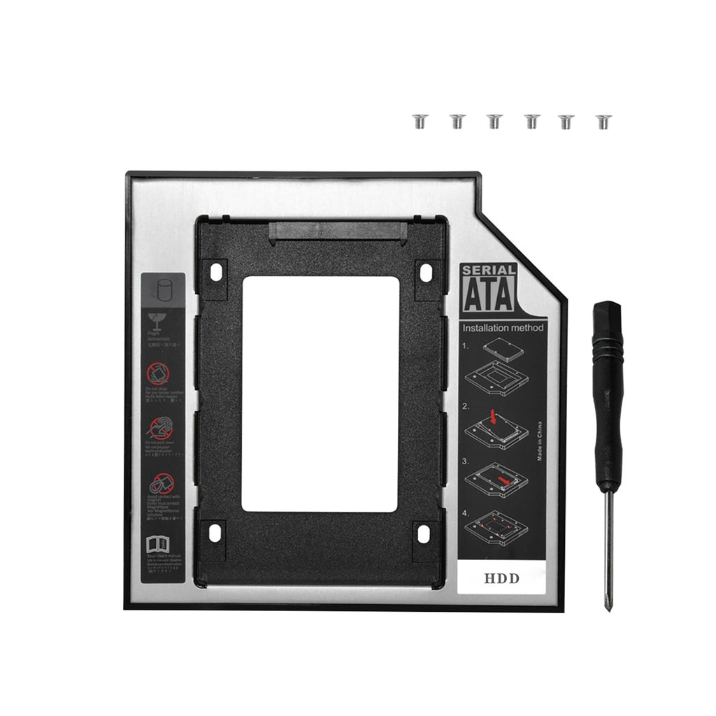 Optical Bay 2nd Hard Drive Caddy Slim 9.5mm SATA - Laptop Spares