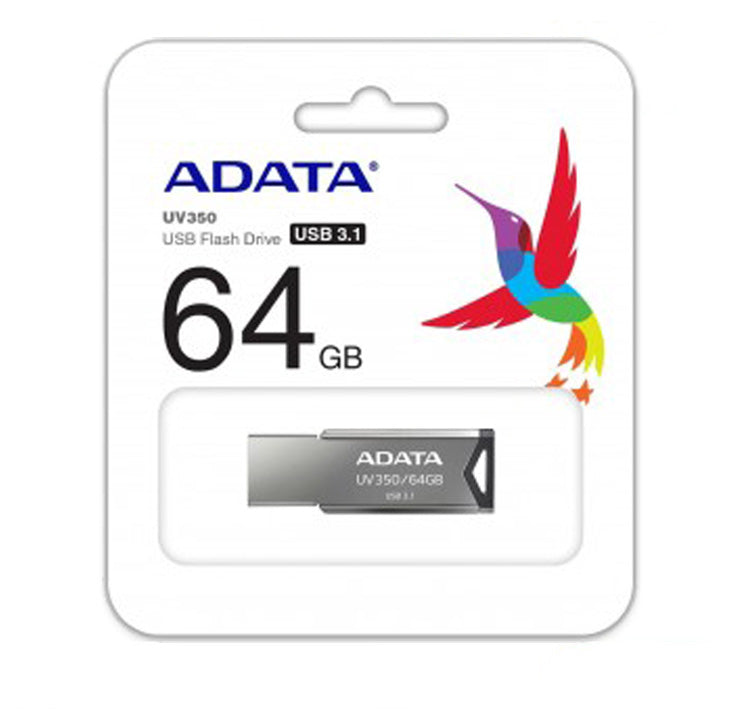 Adata UV350 64GB USB Flash storage Drive 3.2 - Laptop Spares